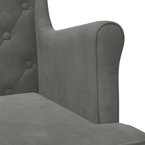 фотьойл Тъмен сив Кадифе