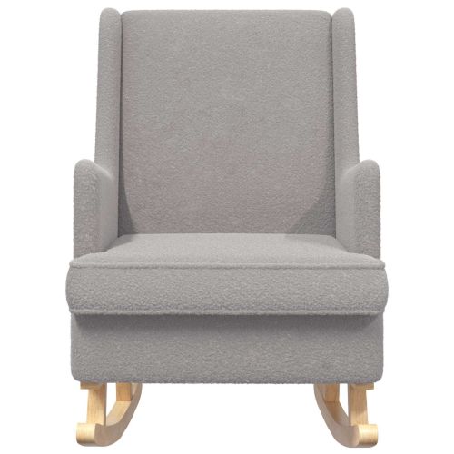 Люлеещ се стол Светлосиво 62 x 80 x 85 см Вълнена тъкан