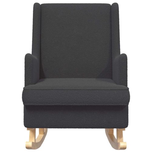 Люлеещ се стол Тъмен сив 62 x 80 x 85 см Вълнена тъкан