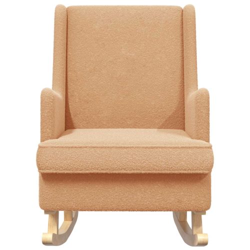 Люлеещ се стол Бежово 62 x 80 x 85 см Вълнена тъкан