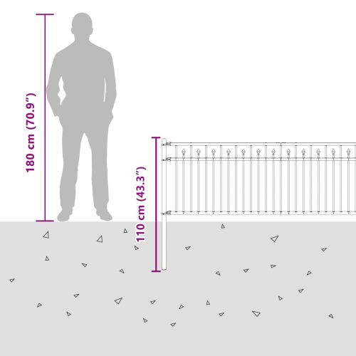 Оградна колче BAARLO Черно