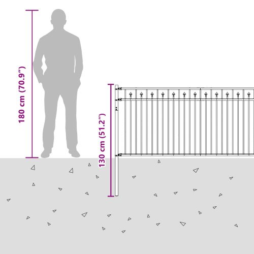 Оградна колче BAARLO Черно