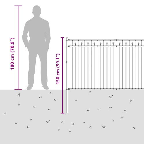 Оградна колче BAARLO Черно