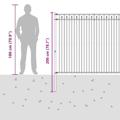 Оградна колче BAARLO Черно
