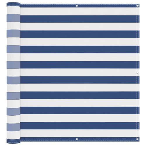 Балконен екран Синьо и бяло 110 x 800 см Оксфордска тъкан