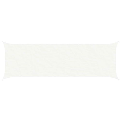 Слънчево платно за сянка Бяло 6 x 2 m 100% полиестер Оксфорд