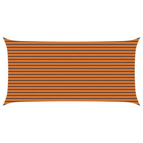 Слънчево платно за сянка Оранжево и кафяво 6 x 3 m