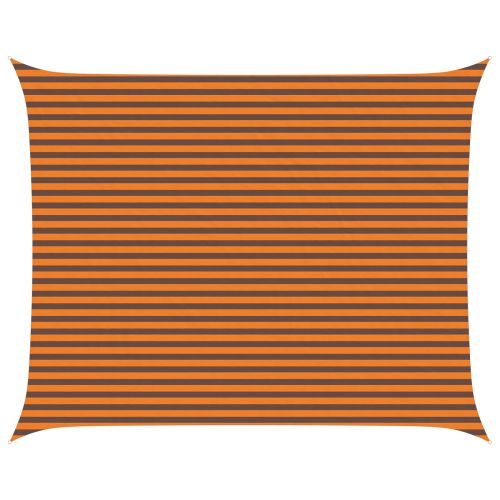 Слънчево платно за сянка Оранжево и кафяво 5 x 4 m