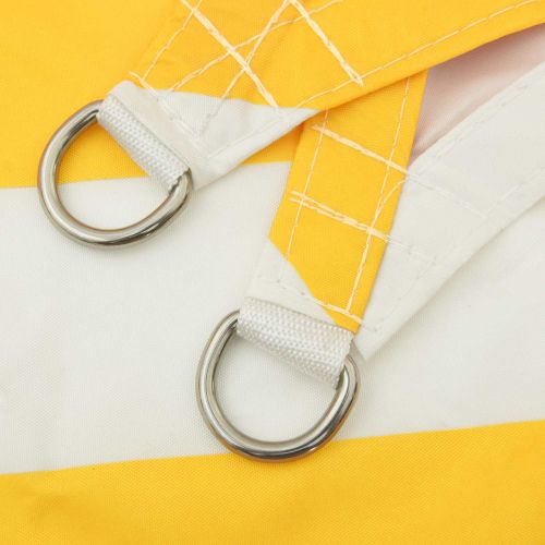 Слънчево платно за сянка Жълт и бял 6 x 3 m