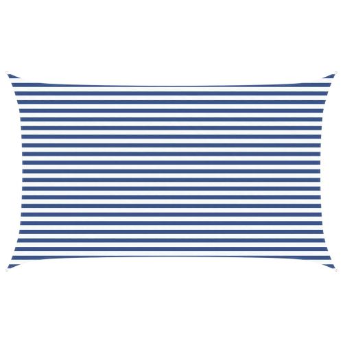 Слънчево платно за сянка Синьо и бяло 5 x 3 m