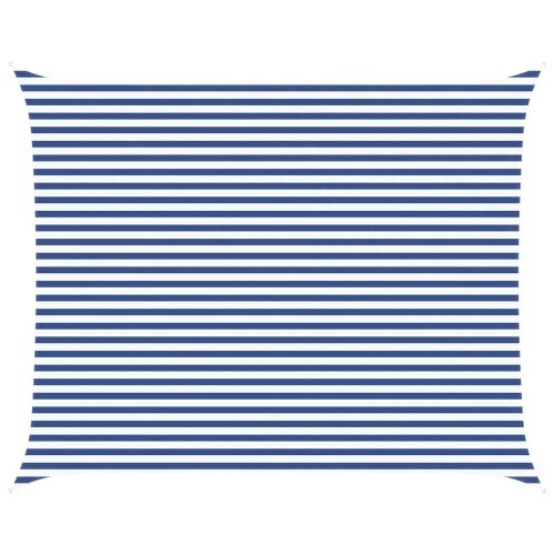 Слънчево платно за сянка Синьо и бяло 5 x 4 m