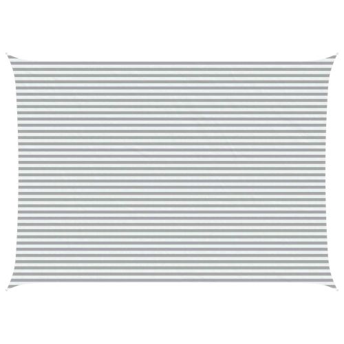 Слънчево платно за сянка Светлосив и бял 7 x 5 m
