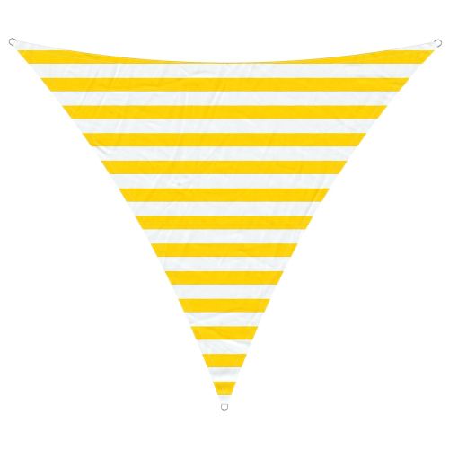 Слънчево платно за сянка Жълт и бял 2 x 2 x 2 m