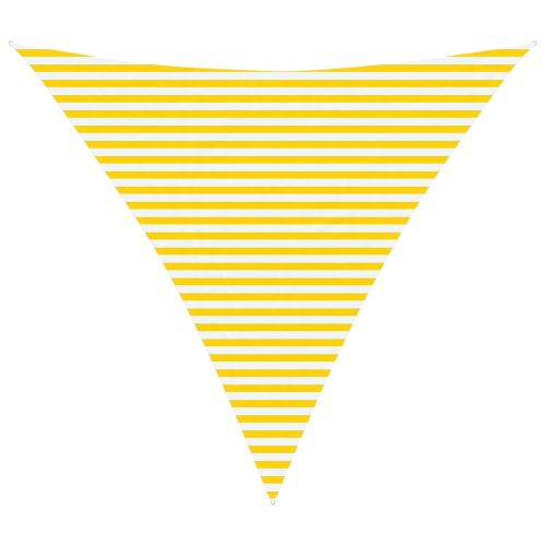 Слънчево платно за сянка Жълт и бял 4,5 x 4,5 x 4,5 m