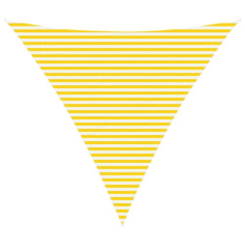 Слънчево платно за сянка Жълт и бял 5 x 5 x 5 m