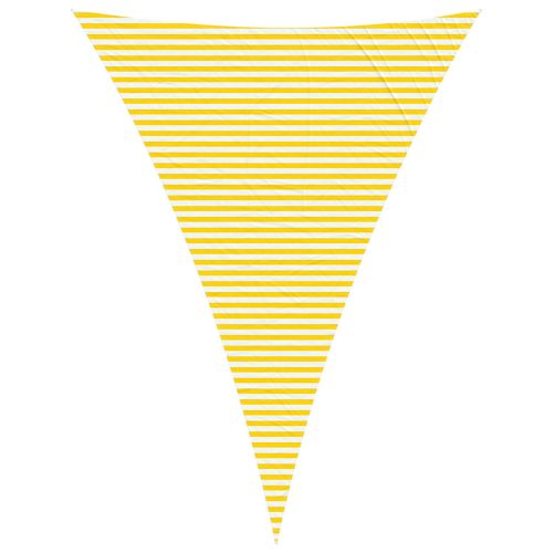 Слънчево платно за сянка Жълт и бял 5 x 7 x 7 m