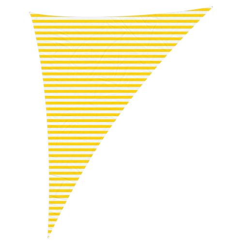 Слънчево платно за сянка Жълт и бял 4 x 5 x 6,4 m