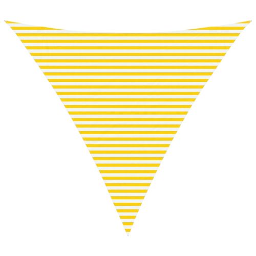 Слънчево платно за сянка Жълт и бял 6 x 6 x 6 m