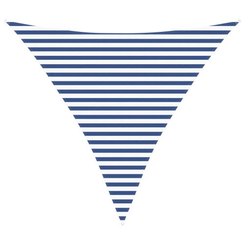 Слънчево платно за сянка Синьо и бяло 3,6 x 3,6 x 3,6 m