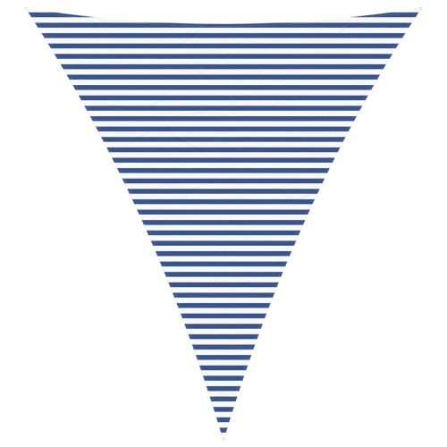 Слънчево платно за сянка Синьо и бяло 5 x 6 x 6 m