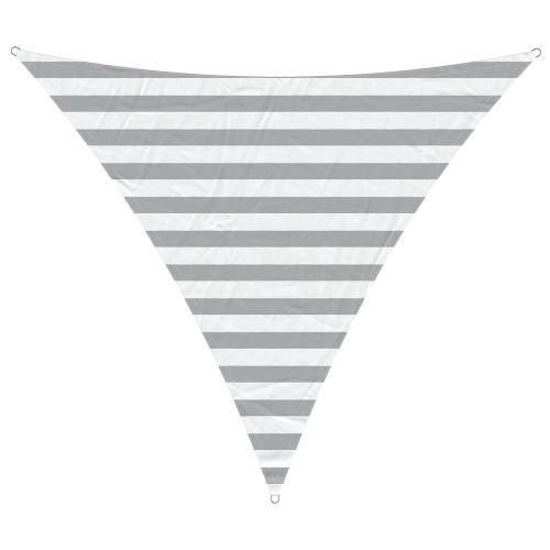 Слънчево платно за сянка Светлосив и бял 2 x 2 x 2 m