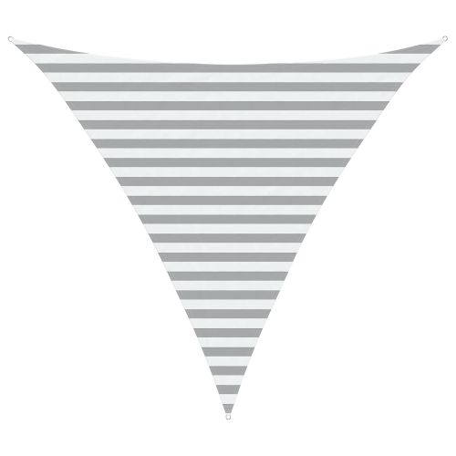 Слънчево платно за сянка Светлосив и бял 3 x 3 x 3 m