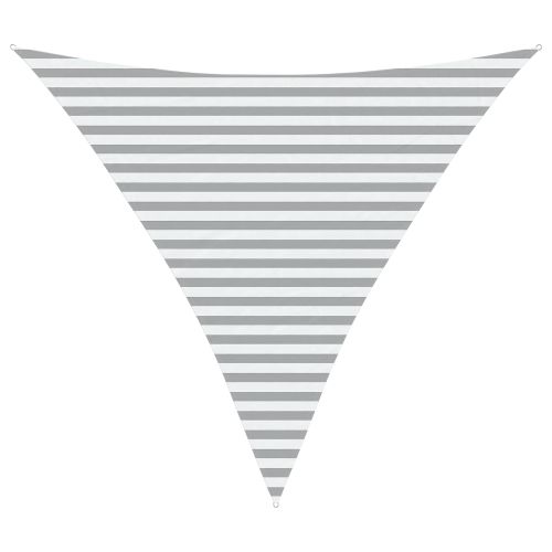 Слънчево платно за сянка Светлосив и бял 3,6 x 3,6 x 3,6 m