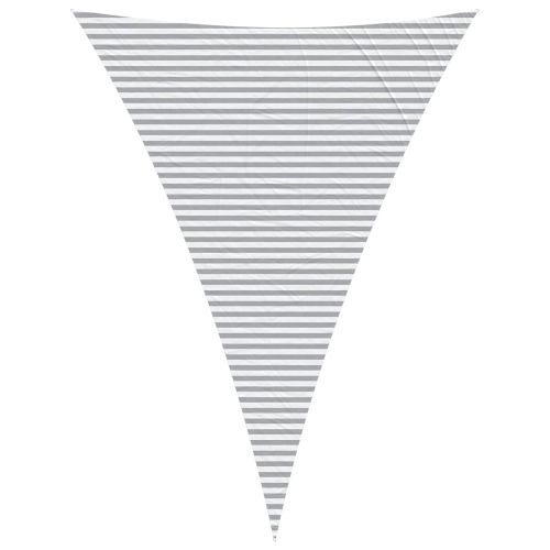 Слънчево платно за сянка Светлосив и бял 5 x 7 x 7 m