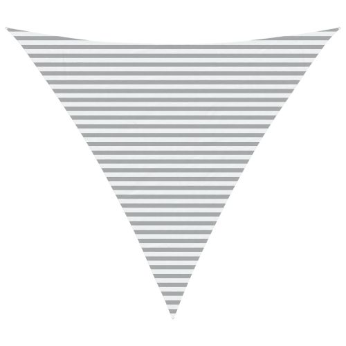 Слънчево платно за сянка Светлосив и бял 6 x 6 x 6 m