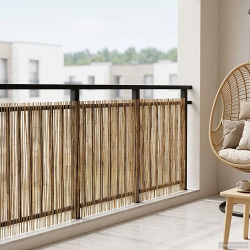 Градска ограда Въглен 600 x 80 cm Тръстика