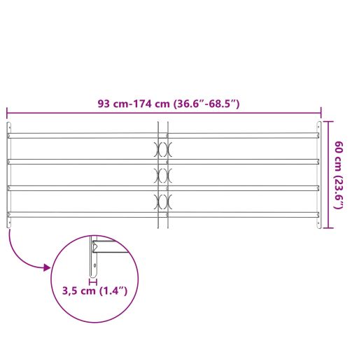 Сигурностна решетка за прозорци с 4 поперечни ленти 3 pcs