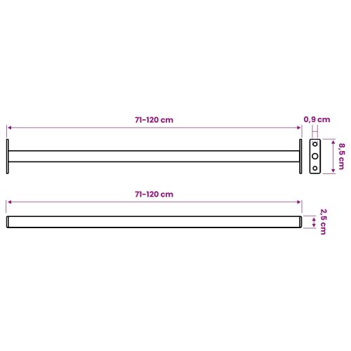 Регулируема защитна преграда за прозорци 3 pcs Черен Стомана