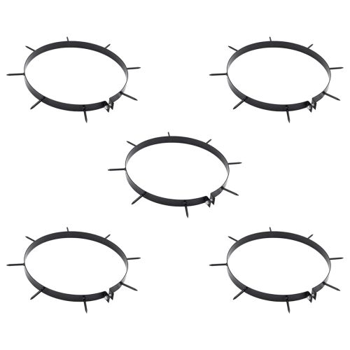 Клапа за Аератор за Трева с Спици 5 pcs Черен Ø 300 мм Желязо