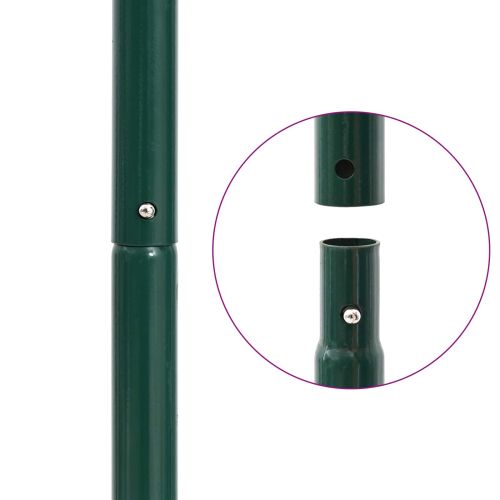 Валяк за трева с дръжка и клипси за аератор Зелен 127,5 x 44 см