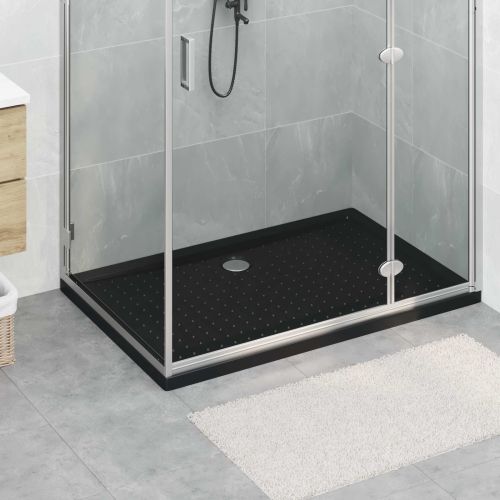 Основен трей за душ с точки Черен 120 x 80 x 4 см ABS