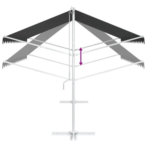 Самостоятелен сенник Антрацит 4 × 3 m Полиестер