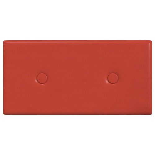 Стенно табло за легло 12 pcs Червено 30 x 15 cm Изкуствена
