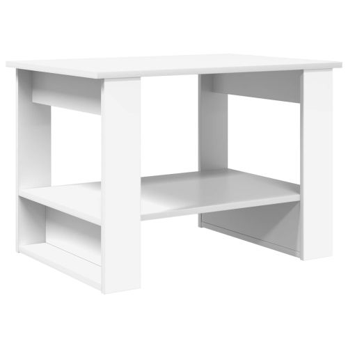 Масичка за кафе Бяло 72 x 50 x 50 см Инженерна дървесина