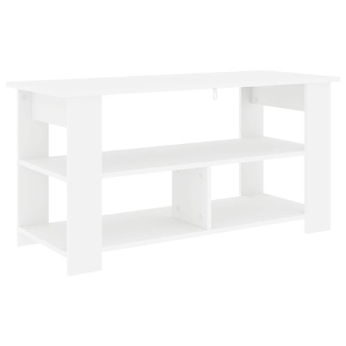 Стойка за телевизор Бяло 100 x 40 x 50 cm