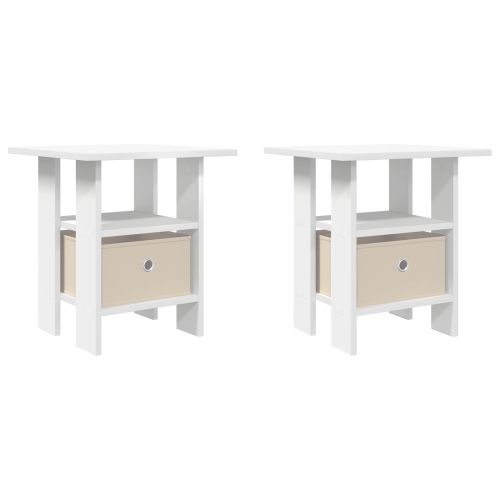 Нощно шкафче 2 pcs Бяло 41 x 40 x 45 см Инженерно дърво