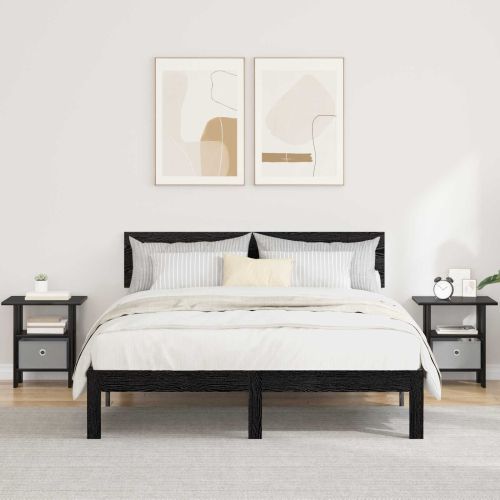 Нощно шкафче 2 pcs Черния дъб 41 x 40 x 45 см Инженерно дърво