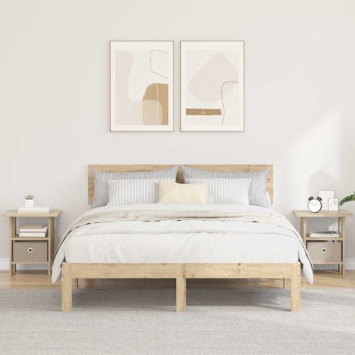 Нощно шкафче 2 pcs Сонома дъб 41 x 40 x 45 см Инженерно дърво