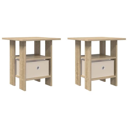 Нощно шкафче 2 pcs Сонома дъб 41 x 40 x 45 см Инженерно дърво