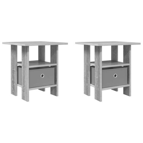 Нощно шкафче 2 pcs Сив Сонома 41 x 40 x 45 см Инженерно дърво