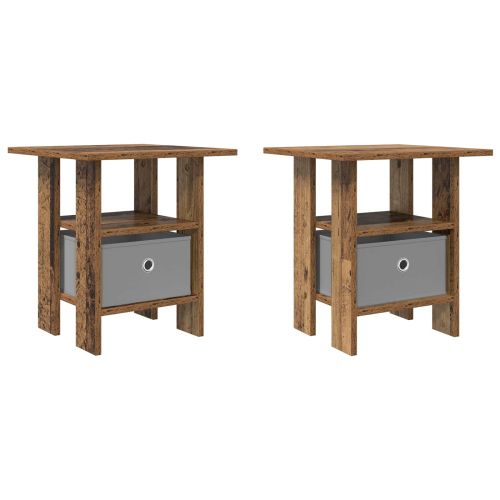 Нощно шкафче 2 pcs Старо дърво 41 x 40 x 45 см Инженерно дърво