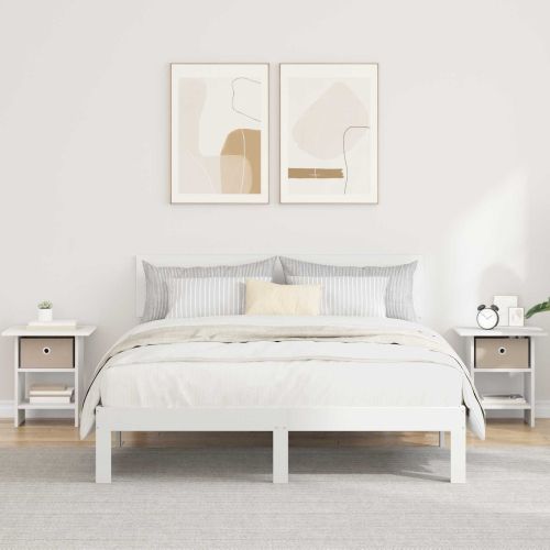 Нощно шкафче 2 pcs Бяло 41 x 40 x 45 см Инженерно дърво