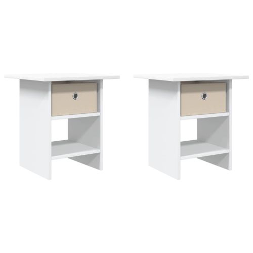Нощно шкафче 2 pcs Бяло 41 x 40 x 45 см Инженерно дърво