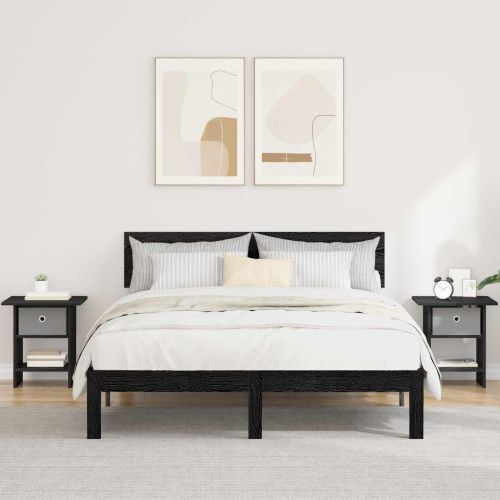 Нощно шкафче 2 pcs Черния дъб 41 x 40 x 45 см Инженерно дърво