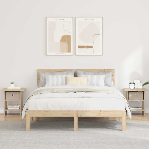 Нощно шкафче 2 pcs Сонома дъб 41 x 40 x 45 см Инженерно дърво