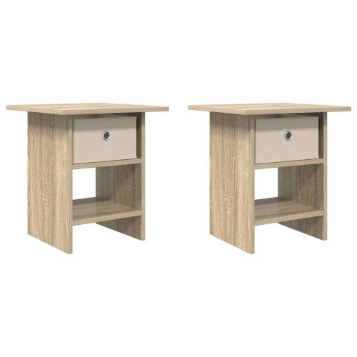 Нощно шкафче 2 pcs Сонома дъб 41 x 40 x 45 см Инженерно дърво